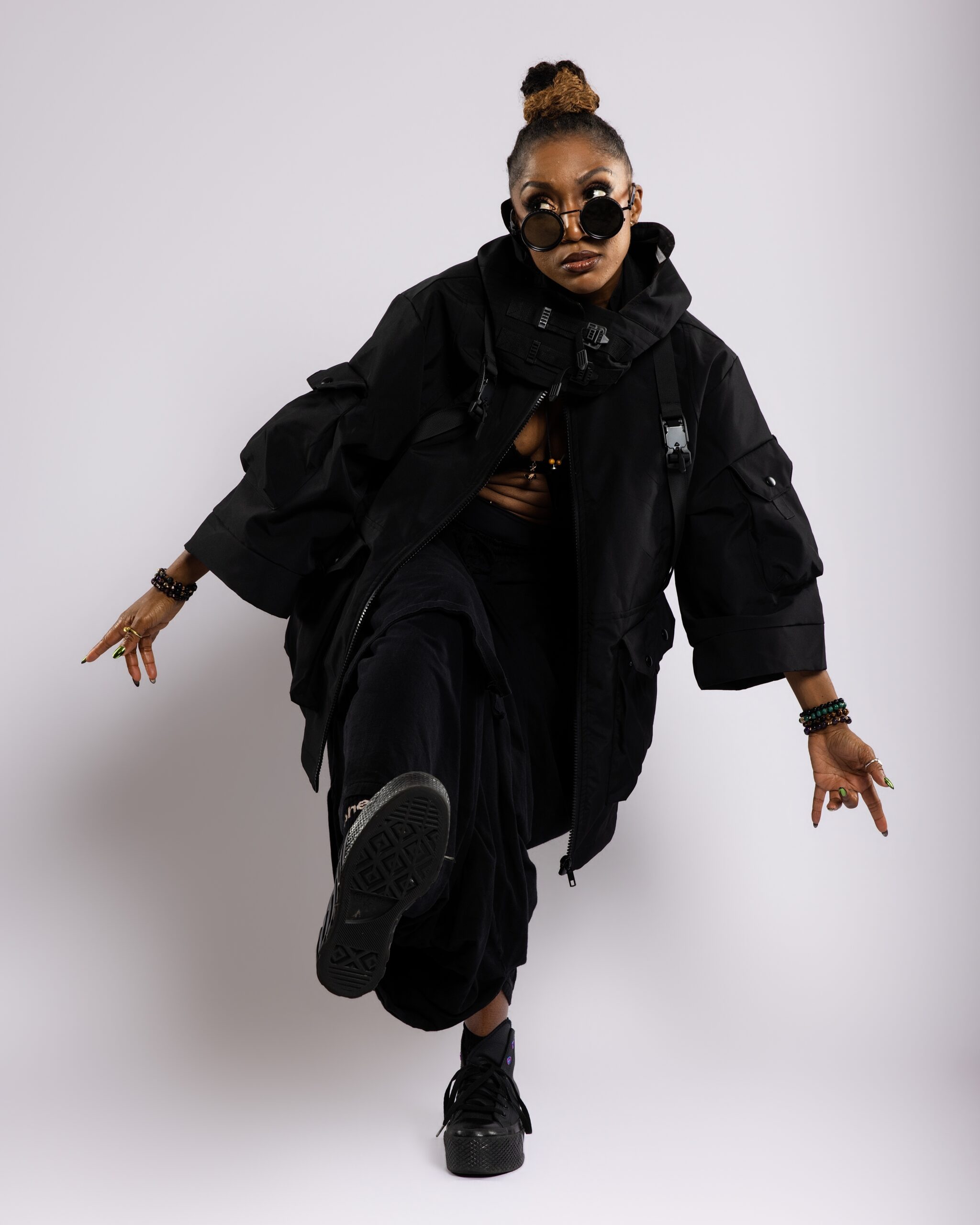 Comfort Fedoke in a music-inspired editorial portrait